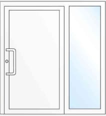 Дверь с боковым элементом справа